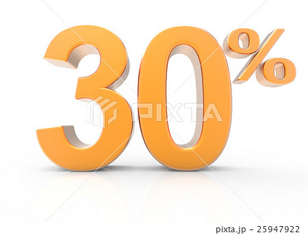 3d rendering of a 30% symbol 25947922