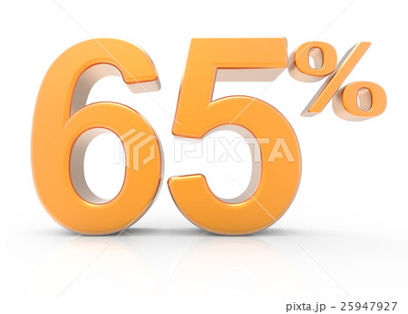 3d rendering of a 65% symbol 25947927