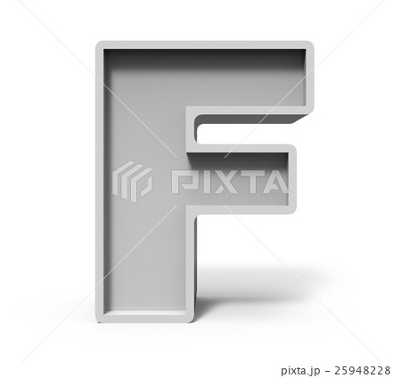 3d concrete letter F 25948228