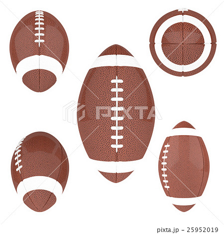 American Football ball isolated on a white 25952019