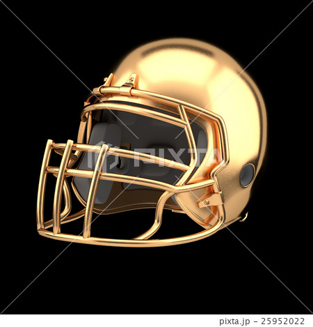 Golden American football helmet Golden American football helmet 25952022
