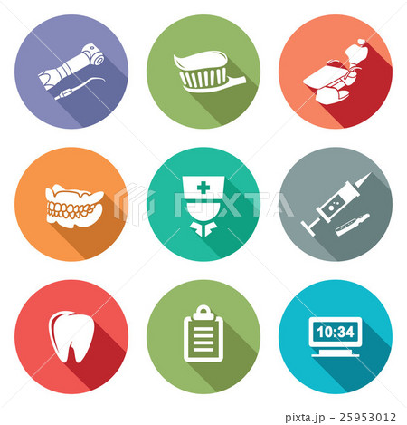 Stomatology Icons Set. Vector Illustration. Stomatology Icons Set. Vector Illustration. 25953012