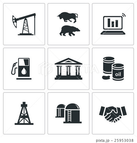 Exchange of gas and oil industry Vector Icons Set Exchange of gas and oil industry Vector Icons Set 25953038