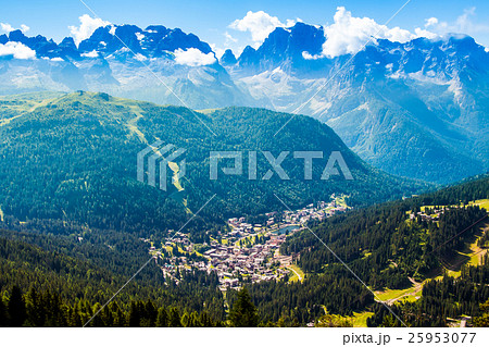 view of Madonna di Campiglio, a town in Trentino view of Madonna di Campiglio, a town in Trentino 25953077