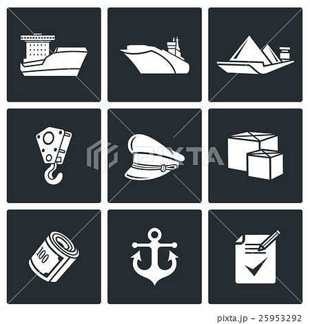 Sea craft icons. Vector Illustration. Sea craft icons. Vector Illustration. 25953292