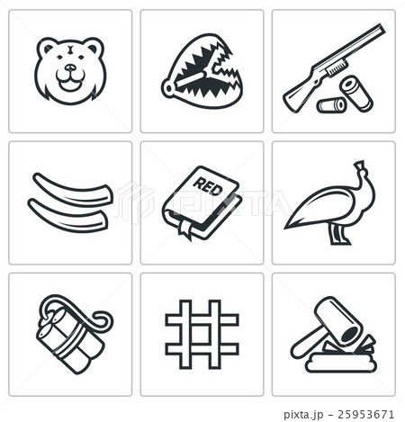 Poaching icons. Vector Illustration. 25953671