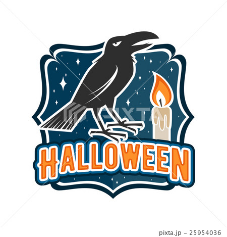 Halloween vintage badge, emblem or label. 25954036