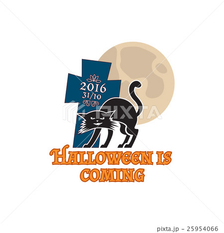 Halloween vintage badge, emblem or label. 25954066