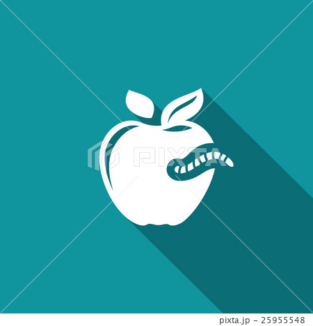 Worm-eaten apple icon. Vector Illustration Worm-eaten apple icon. Vector Illustration 25955548