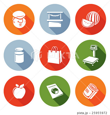Market Icons Set. Vector Illustration. 25955972