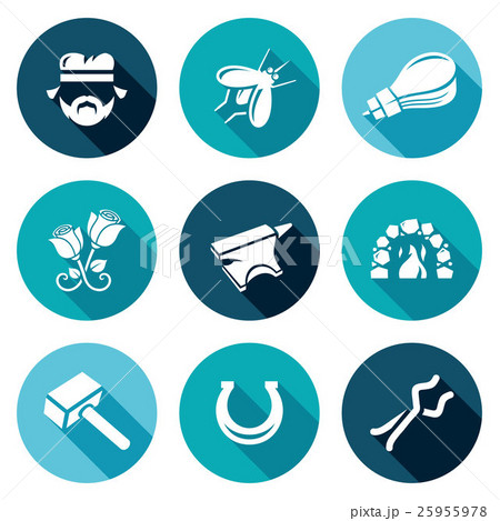 Forge Icons Set. Vector Illustration. 25955978