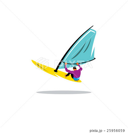 Windsurfing. Vector Illustration. Windsurfing. Vector Illustration. 25956059