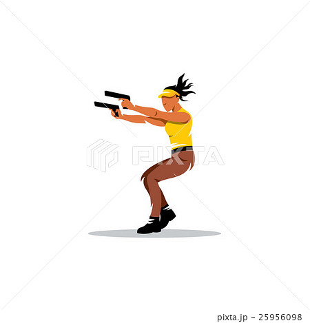 Dual wield. Vector Illustration. 25956098