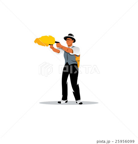 Dual wield. Vector Illustration. 25956099