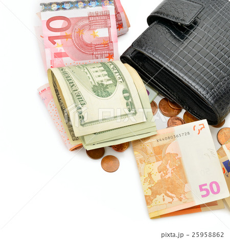 Purse and paper money Purse and paper money 25958862