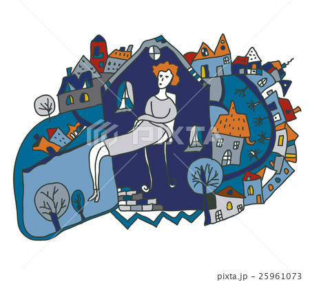 Woman alone in the city 25961073