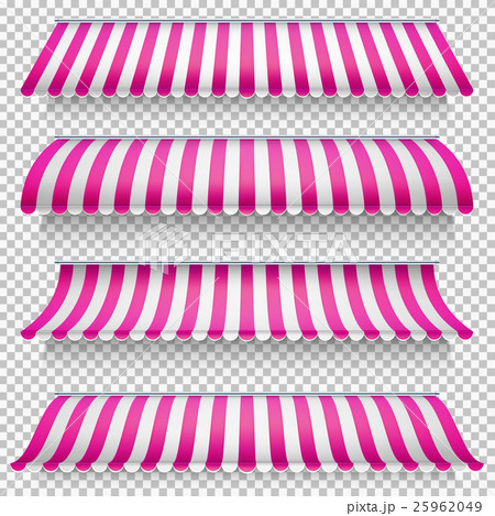 Colored awnings set. EPS 10 25962049