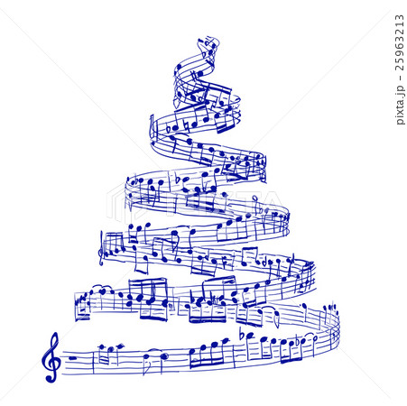Christmas tree from music notes Christmas tree from music notes 25963213