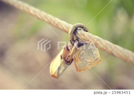 Love key lock concept on sling pastel tone 25963451