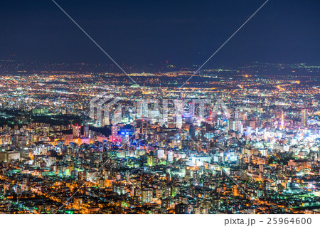 【北海道】札幌の夜景【藻岩山より】 【北海道】札幌の夜景【藻岩山より】 25964600