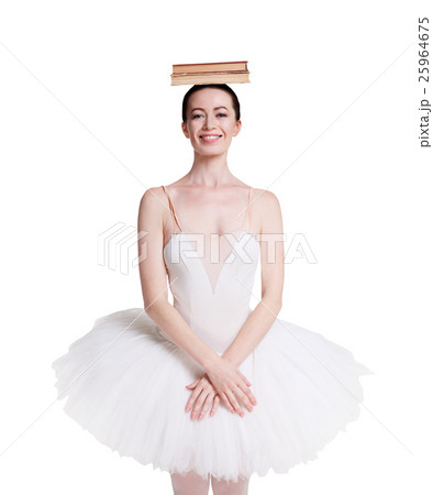 Ballerina training ballet posture isolated on Ballerina training ballet posture isolated on 25964675