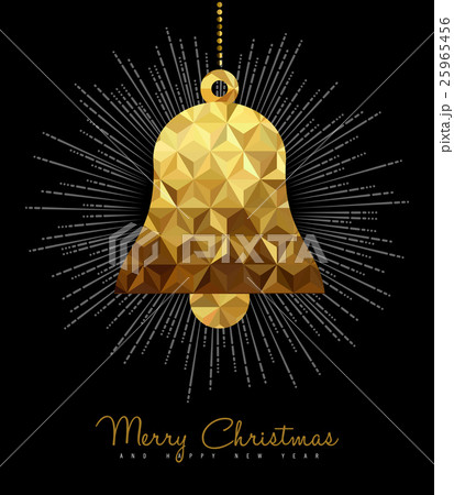 Christmas and New Year gold decoration bell Christmas and New Year gold decoration bell 25965456