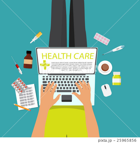 Health Care Modern Flat Concept Background Vector 25965856