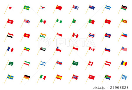 万国旗ポール波斜め 万国旗ポール波斜め 25968823