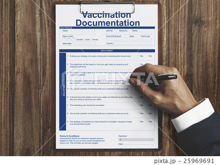 Vaccination Documentation Application Form Concept 25969691