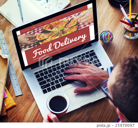 Food Order Pizza Online Internet Concept 25970097