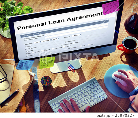 Personal Loan Agreement Form Concept 25970227