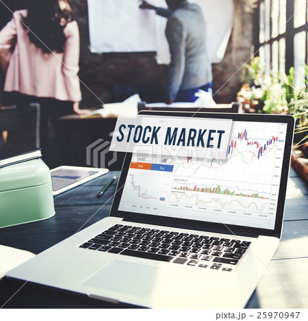 Stock Market Results Stock Trade Forex Shares Concept 25970947