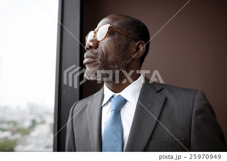 African Descent Businessman Contemplation Concept 25970949
