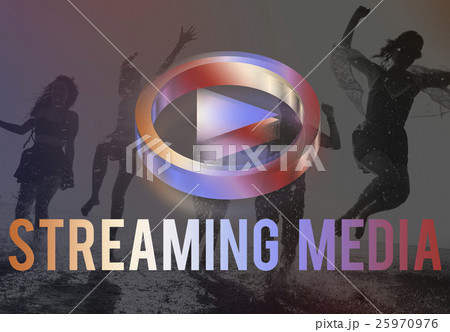 Digital Music Streaming Online Entertainment Media Concept 25970976