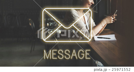 Message Social Network Chat Texting Graphic Concept Message Social Network Chat Texting Graphic Concept 25971552