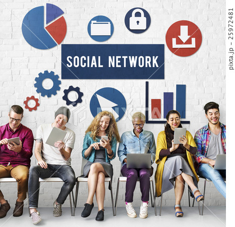 Social Media Network Internet Connection Concept 25972481