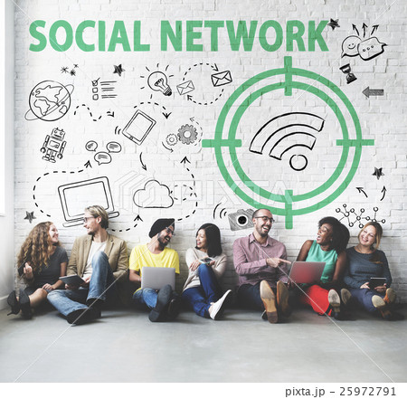 Connection Target Wifi Signal Graphics Concept Connection Target Wifi Signal Graphics Concept 25972791