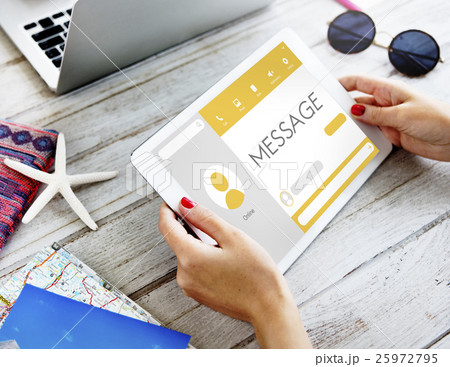 Message Live Chat Communication Concept Message Live Chat Communication Concept 25972795