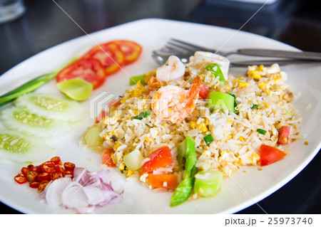 close up Fried rice with shrimp close up Fried rice with shrimp 25973740