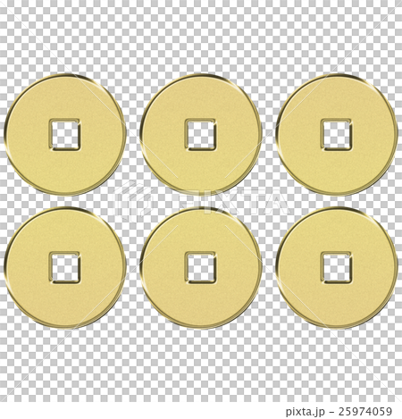 家族徽章 Sanada家族 6人錢金色 插圖素材 圖庫