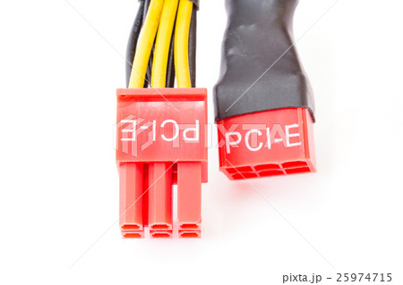 Close Up PCI-E cable video card Close Up PCI-E cable video card 25974715