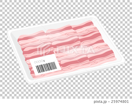 お肉のパックのイラスト素材