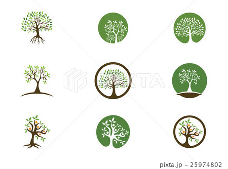 Tree icon concept of a stylized tree with letter 25974802