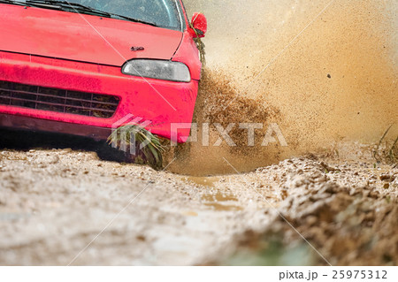 Rally Car in dirt track 25975312