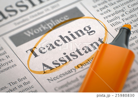 Teaching Assistant Hiring Now. 3D. Teaching Assistant Hiring Now. 3D. 25980830