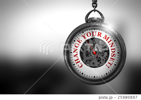 Change Your Mindset on Vintage Watch Face. 3D Change Your Mindset on Vintage Watch Face. 3D 25980897