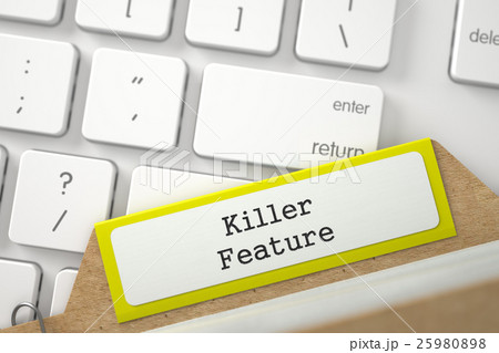 File Card with Inscription Killer Feature. 3D. File Card with Inscription Killer Feature. 3D. 25980898