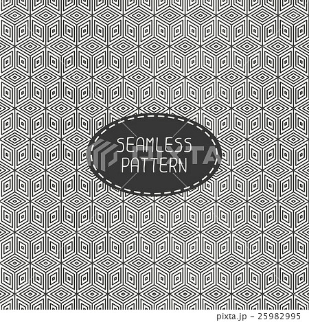 Geometric abstract seamless cube pattern with 25982995