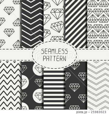Set of hipster fashion geometric seamless pattern 25983023