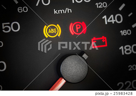 ABS light. Car dashboard in closeup ABS light. Car dashboard in closeup 25983428